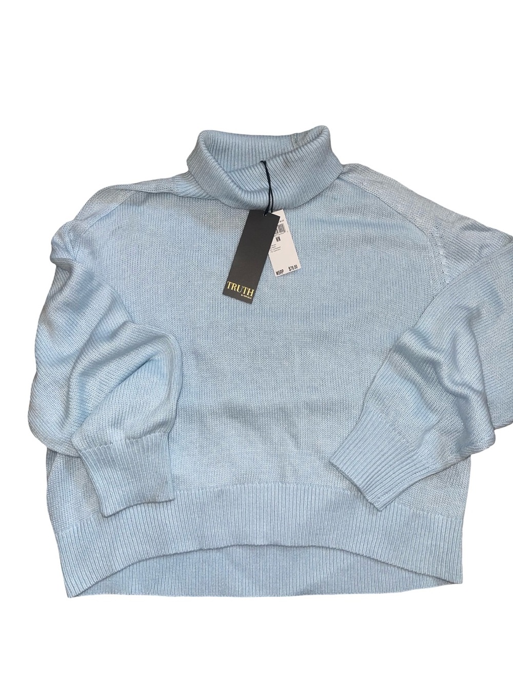 NWT Truth by Republic Light Blue Turtleneck Sweater size M